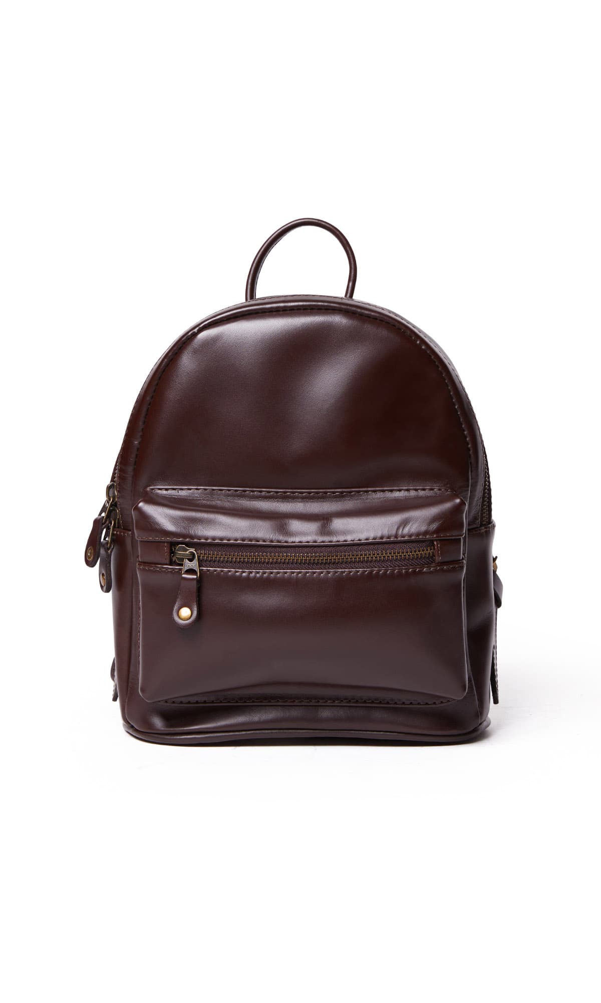 Mini backpack shop brown leather