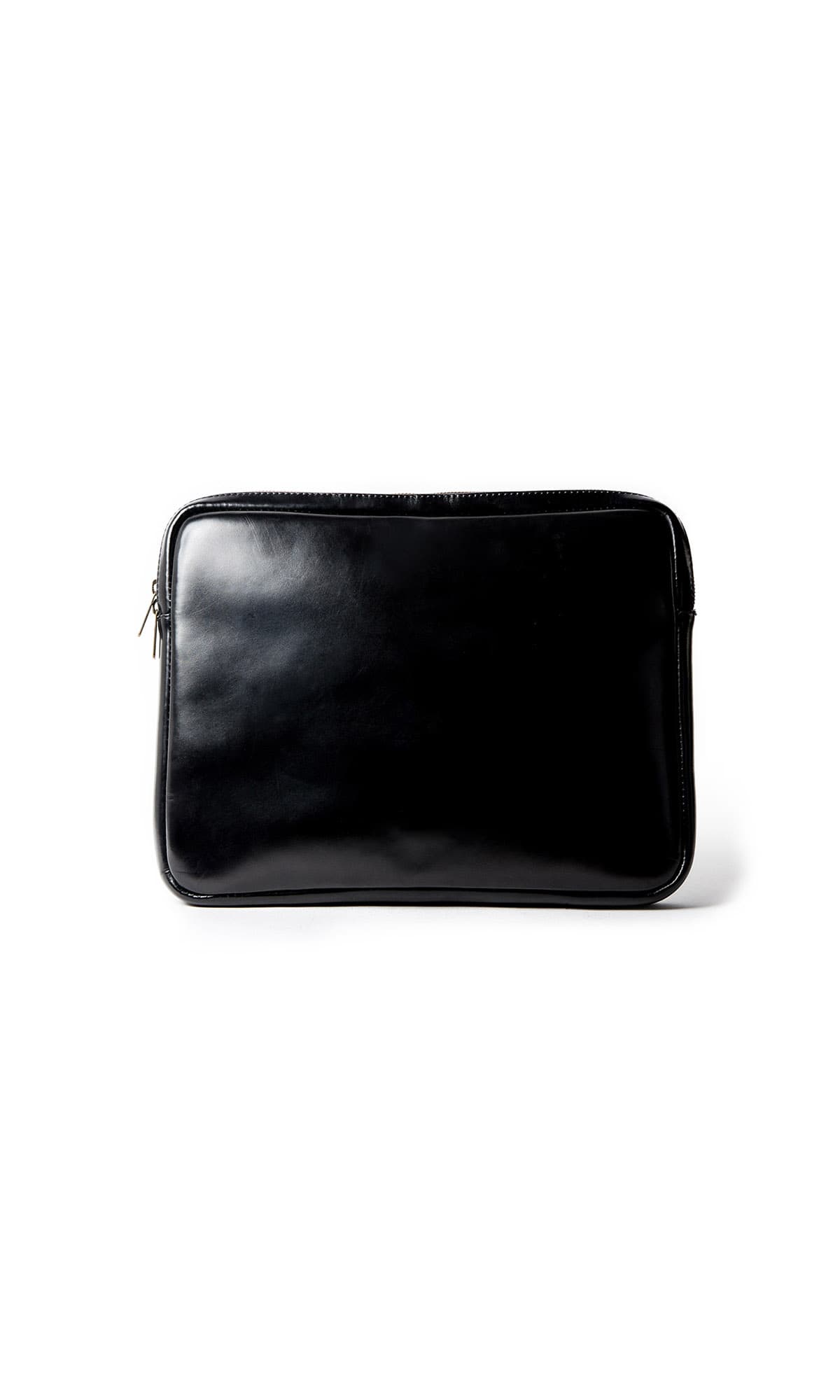 Black leather best sale laptop case