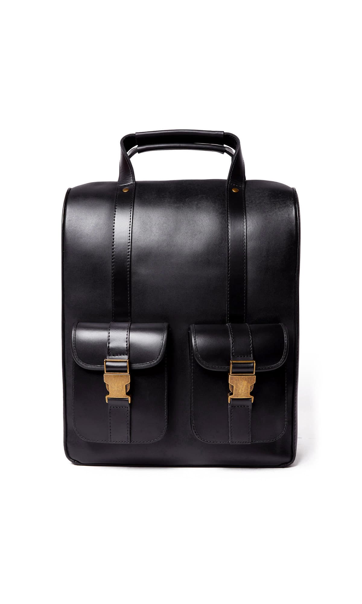 Will Large Black Leather Backpack Crafted from Full-Grain Cow Leather